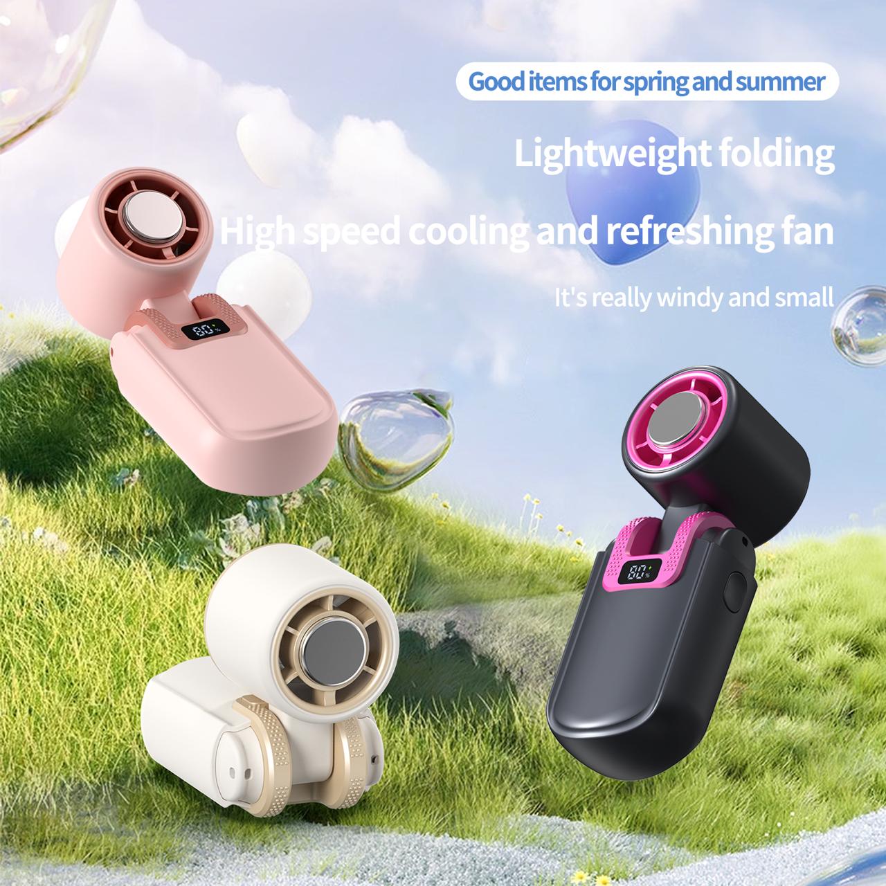 Mini Turbo Fan Rechargeable Handheld Cooling Fan