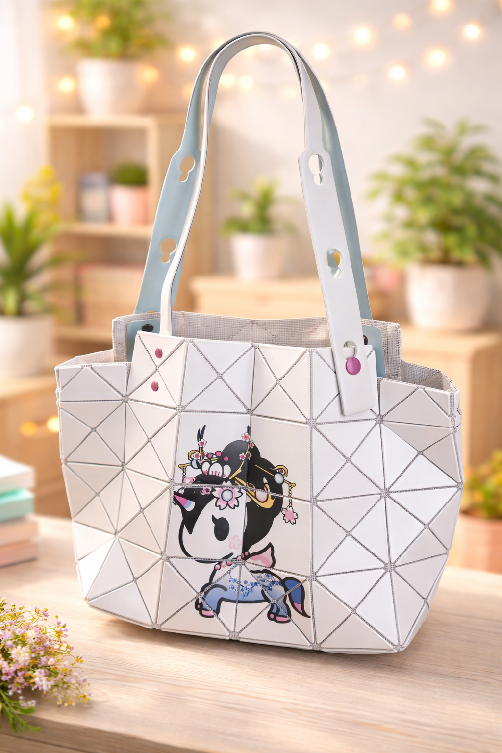 Women’s Geometric Printed Tote Handbag