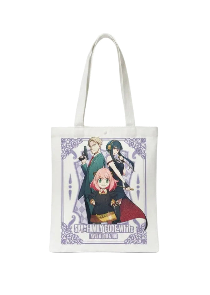 Family Anime Printed Tote Bag