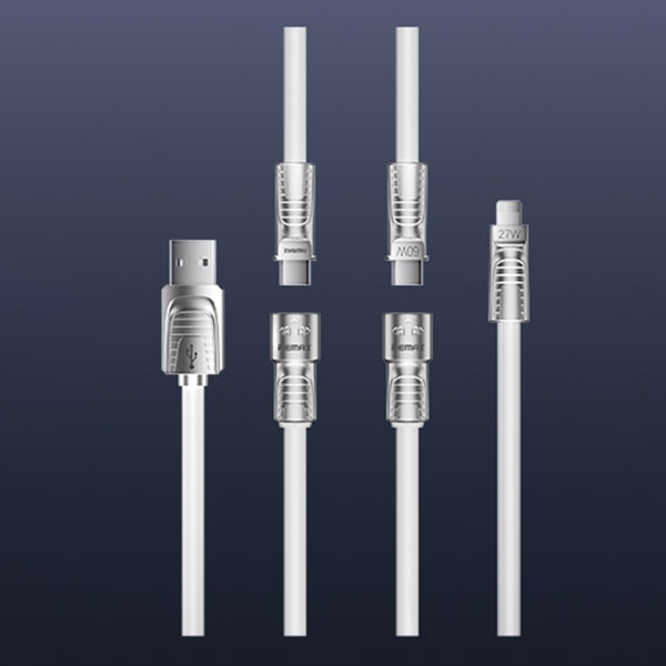 Set of various USB connectors on a dark background