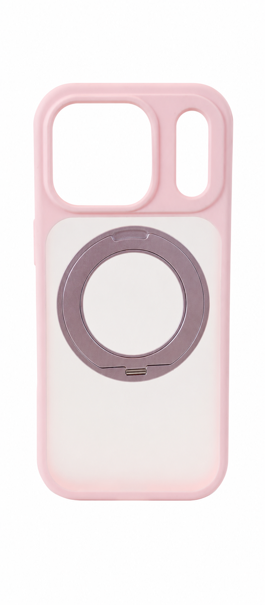 I Phone 17 Pro Mag Safe with Metal stand Holder mobile back cover
