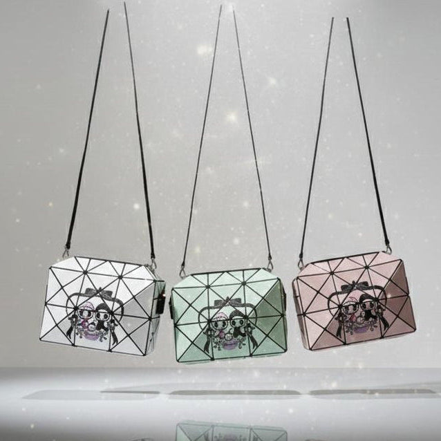 Tokidoki Hand Bag Trendy Geometric 3D Pattern Sling