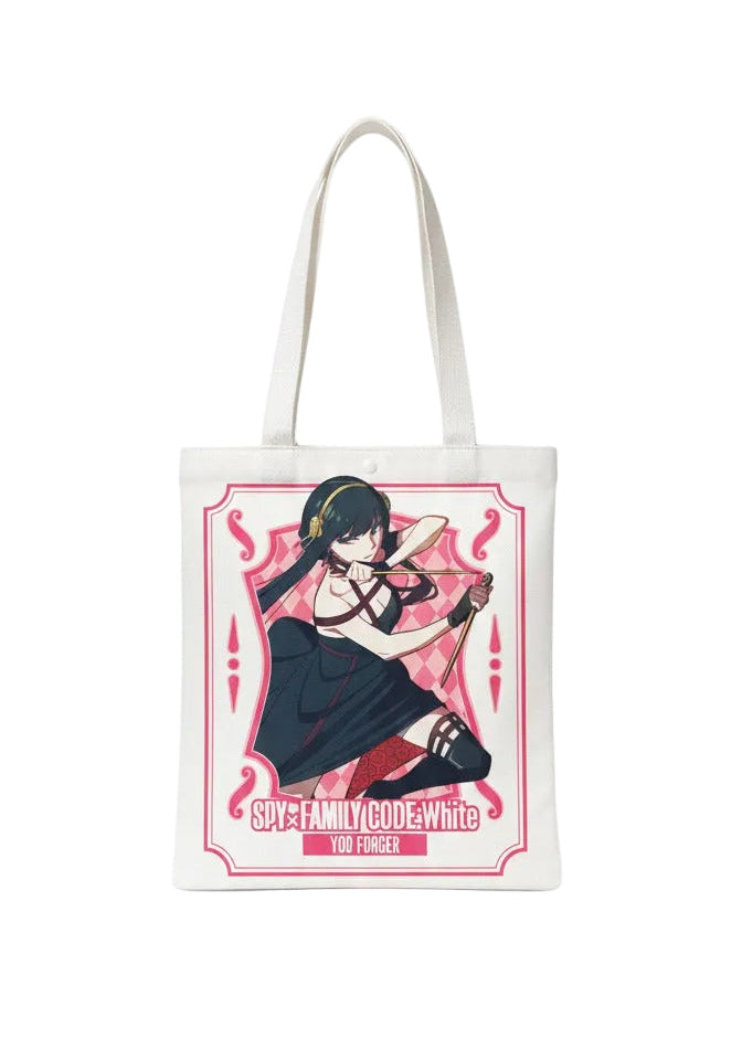 Family Anime Printed Tote Bag