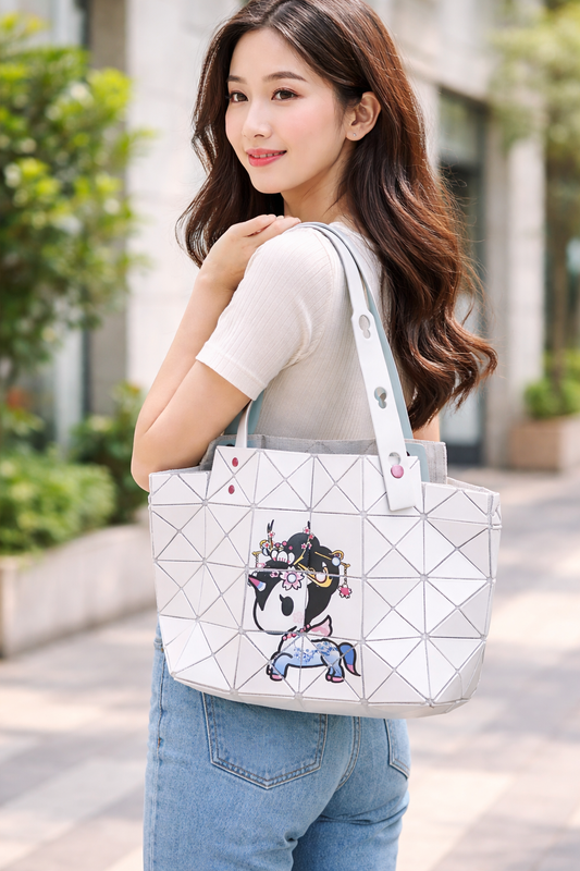 Women’s Geometric Printed Tote Handbag