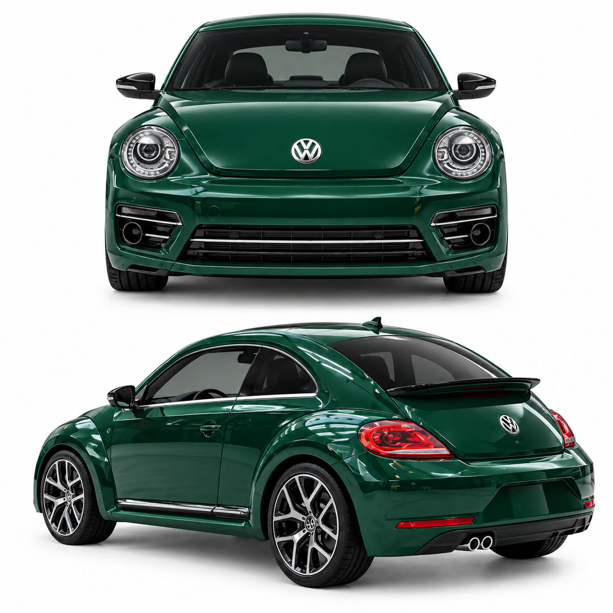 Volkswagen Beetle Model Toy Car – Green Die-Cast Style Miniature Car Model for Kids & Collectors