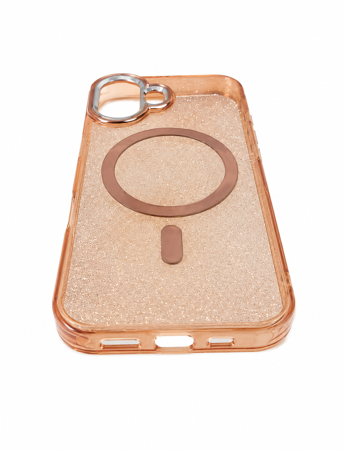 IPHONE 17 Glitter Magnetic Transparent Mobile Back Cover Case