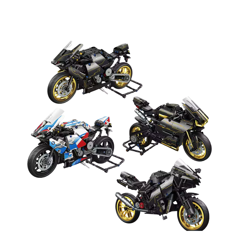 Four motorcycle models on a white background with 'GAG' branding.
