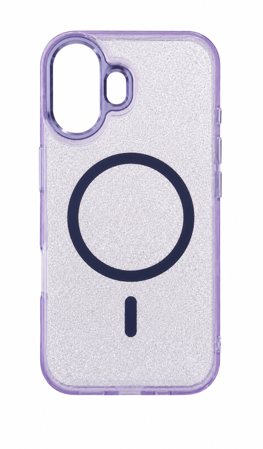 IPHONE 17 Glitter Magnetic Transparent Mobile Back Cover Case