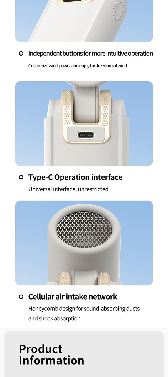 Mini Turbo Fan Rechargeable Handheld Cooling Fan