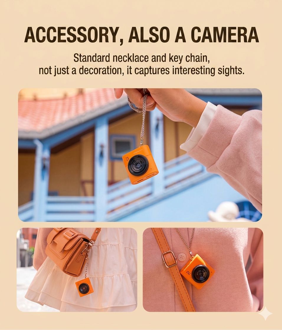 Mini Digital Camera - Portable HD Video 64MP Recorder