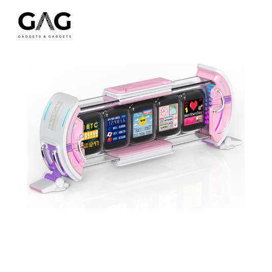 Multifunctional electronic device with multiple screens on a white background, branded 'GAG Gadgets & Gadgets'.